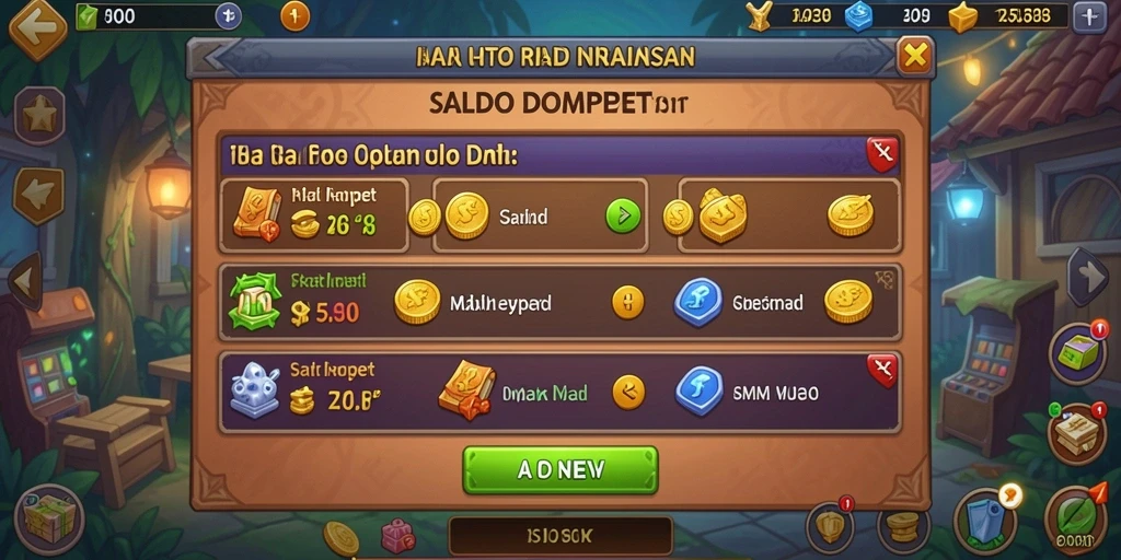 Screenshot menunjukkan antarmuka permainan yang menarik.