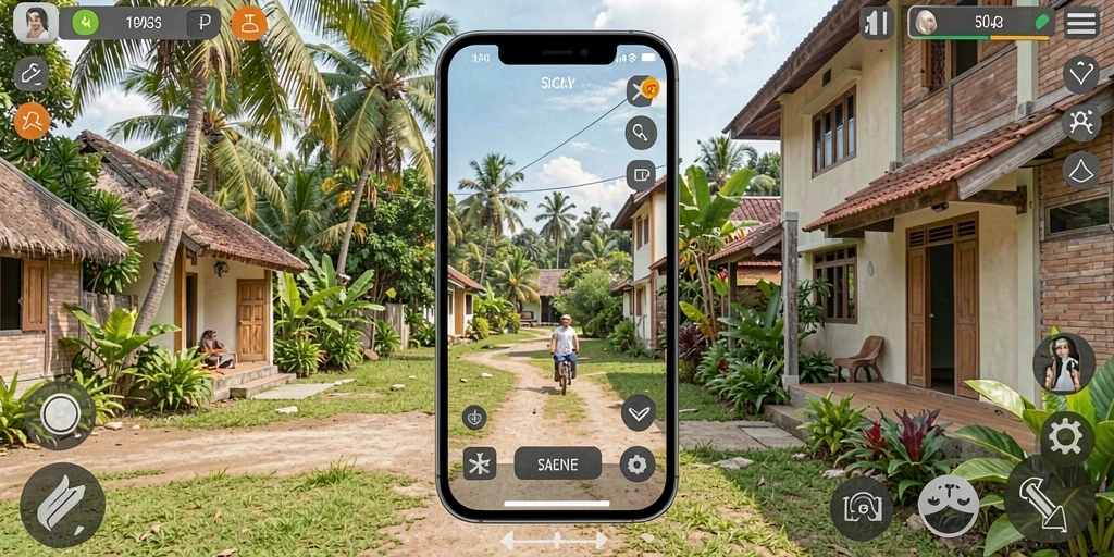 Screenshot menunjukkan antarmuka permainan yang menarik.