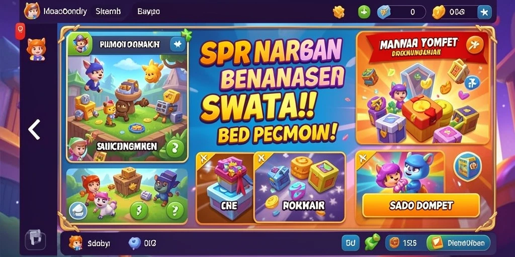 Tampilan antarmuka permainan yang menarik dan mudah digunakan.